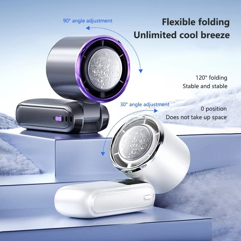 Xiaomi Portable Air Cooling Turbos Handheld Fan 100-Speed Adjustable Refrigeration Cooler 4000mAh LED Display USB Rechargeable