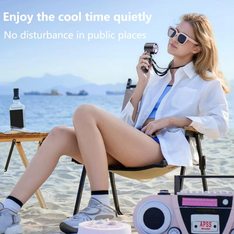 Xiaomi Portable Air Cooling Turbos Handheld Fan 100-Speed Adjustable Refrigeration Cooler 4000mAh LED Display USB Rechargeable