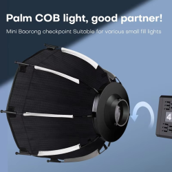 MiNi Speedlite Portable 30cm Foldable Octagonal Softbox Quick Pack Light Box with Mini Mount for COB Video Light