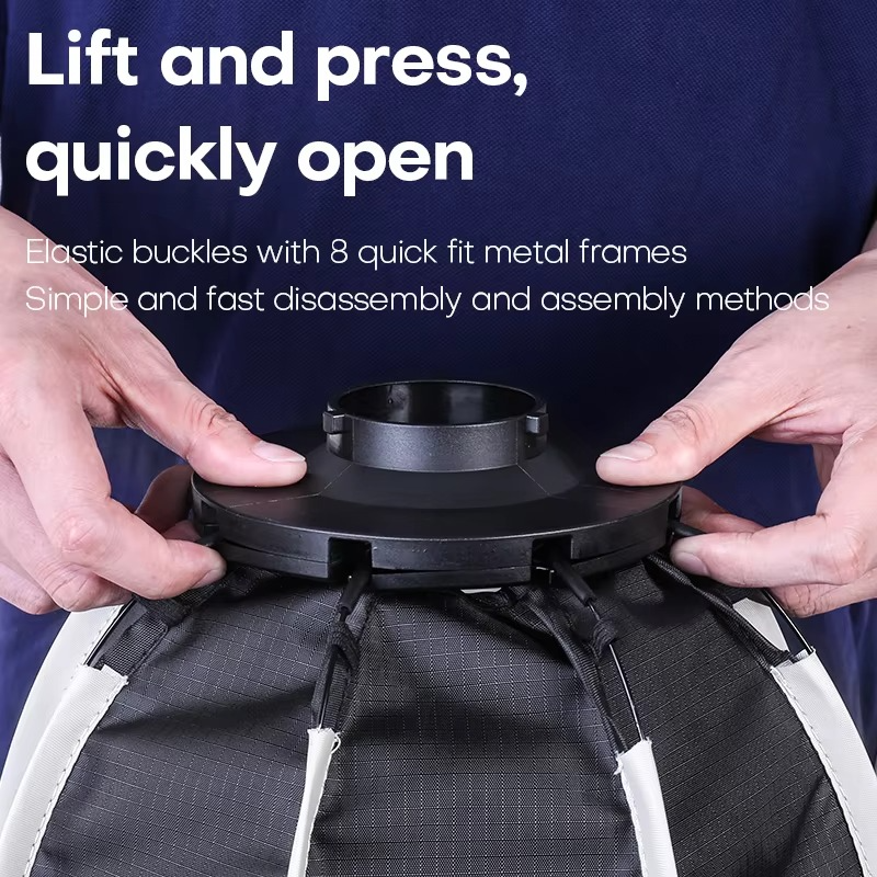 MiNi Speedlite Portable 30cm Foldable Octagonal Softbox Quick Pack Light Box with Mini Mount for COB Video Light