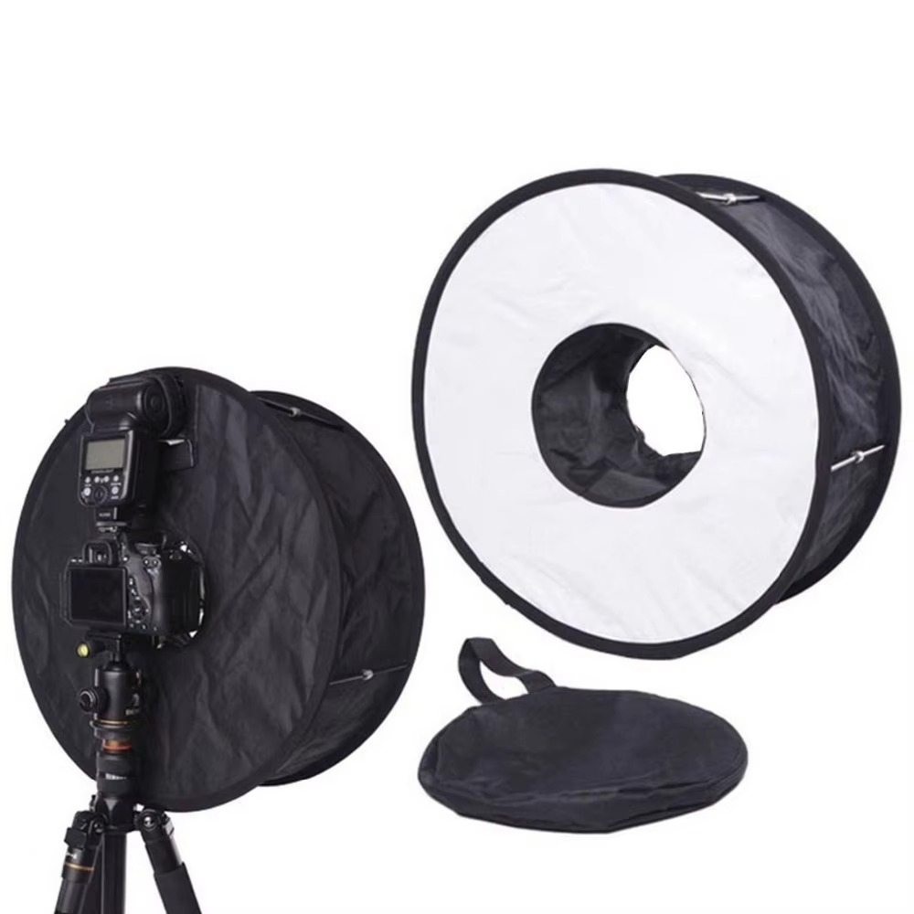 45cm 18" Easy-folded Ring Softbox Speedlight Flash Diffuser Reflector for Canon Nikon Portrait Photography