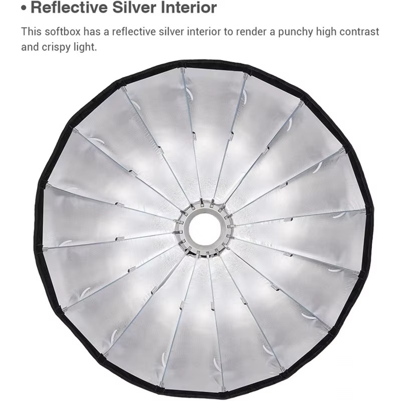 Godox QR-P70 70CM QR-P90 90CM QR-P120 12CM Quickly Release Parabolic Deep Softbox Honeycomb Grid for Bowens Mount Studio Flash