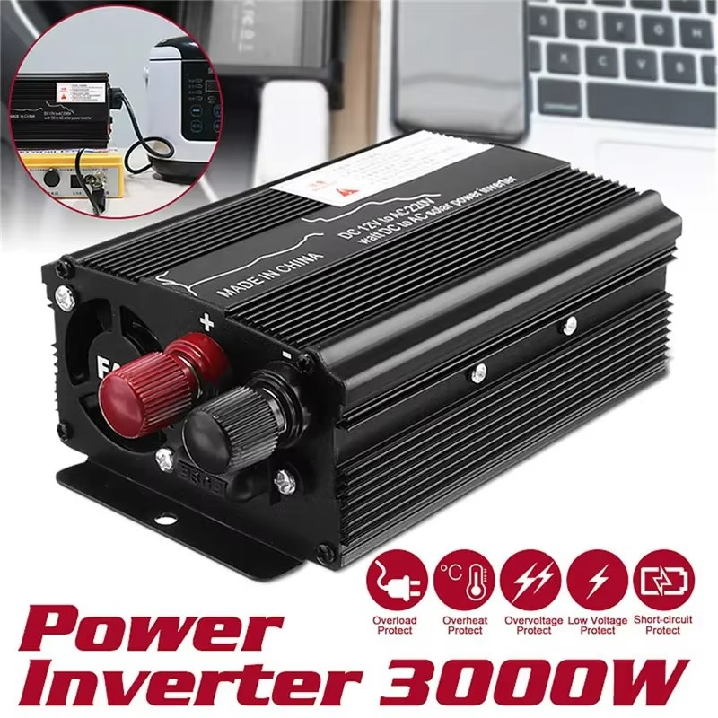 Car Inverter 12V 220V 3000W Voltage Converter USB Voltage Transformer DC 12V To AC 220V Solar Power Inverter for Car