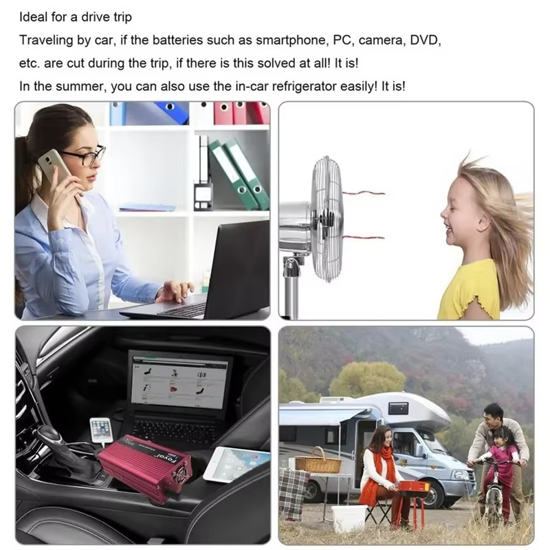 Car Inverter 12V 220V 3000W Voltage Converter USB Voltage Transformer DC 12V To AC 220V Solar Power Inverter for Car