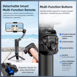 Handheld 3-Axis Gimbal Phone Holder Anti Shake Video Record with Selfie Tripod Stabilizer for iPhone & Android Smartphone