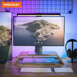 LED Monitor Light Bar Monitor Desk Lamp with RGB Backlight Music Rhythm Ambiance Table Lamp PC Screen Light for Home Office/Game