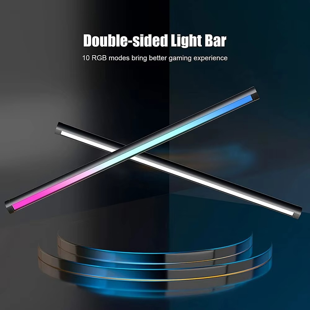 LED Monitor Light Bar Monitor Desk Lamp with RGB Backlight Music Rhythm Ambiance Table Lamp PC Screen Light for Home Office/Game