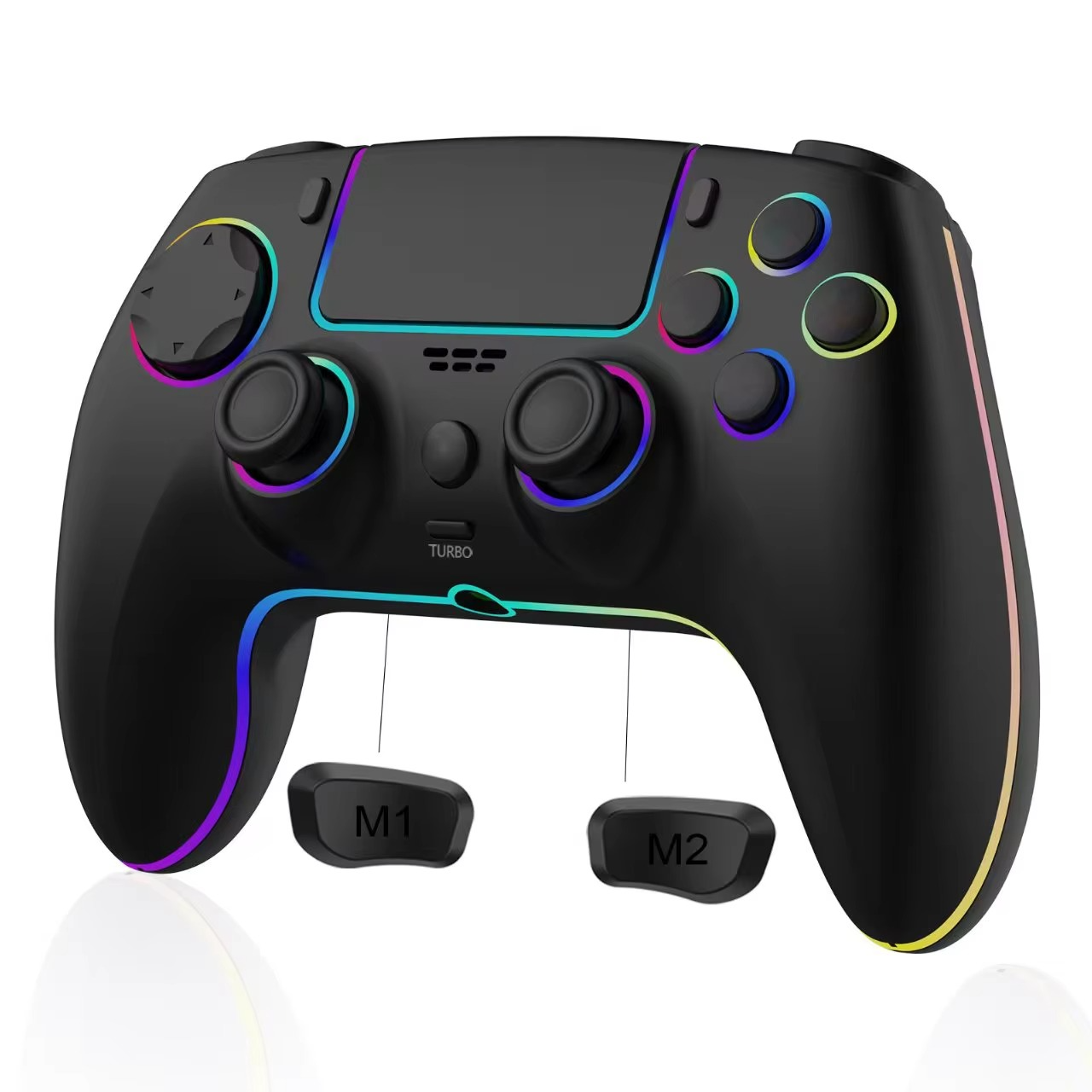 Wireless gamepad for PS5/PS4 with vibrating somatosensory function with back button