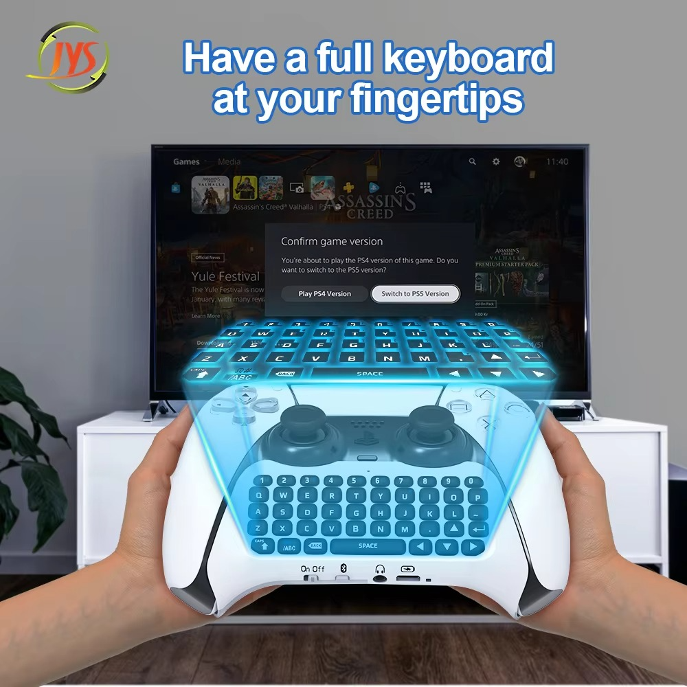 PS5 Wireless gamepad keyboard P5 External keyboard with headphone jack Chat voice Bluetooth keyboard