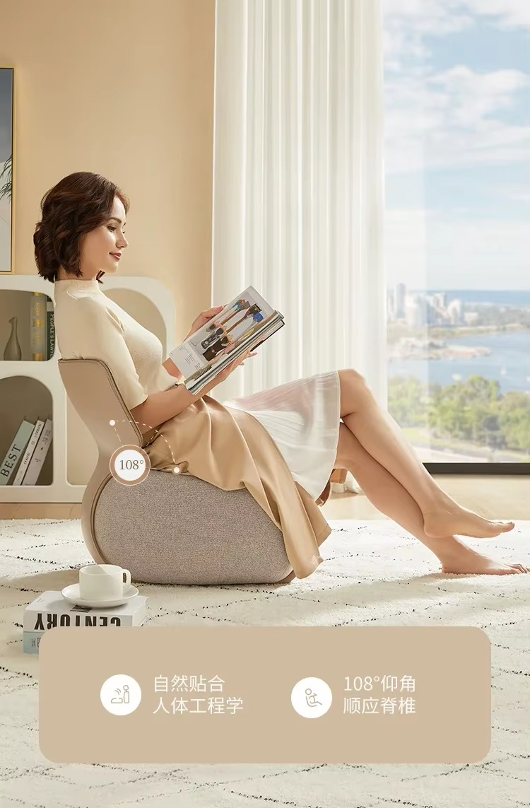 Single Sofa Chair Cream Wind Lazy Sofa Backrest Small Chair Living Room Balcony Leisure Chair Luxury Modern Sofa Furniture