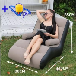 Living Room New Inflatable Lazy Sofa Fashionable Comfortable Lunch Rest Lazy Lounge Chair Indoor Foldable Bed Leisure Air Bench
