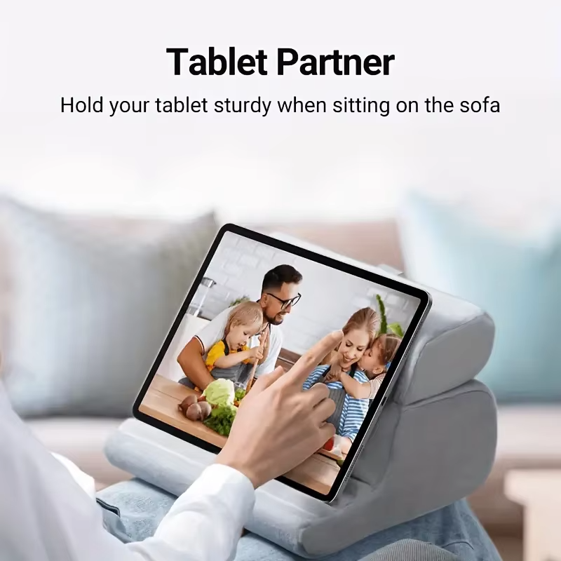 1 iPad stand, tablet stand, phone stand, adjustable tablet reading pad for bed and sofa, home and office accessories