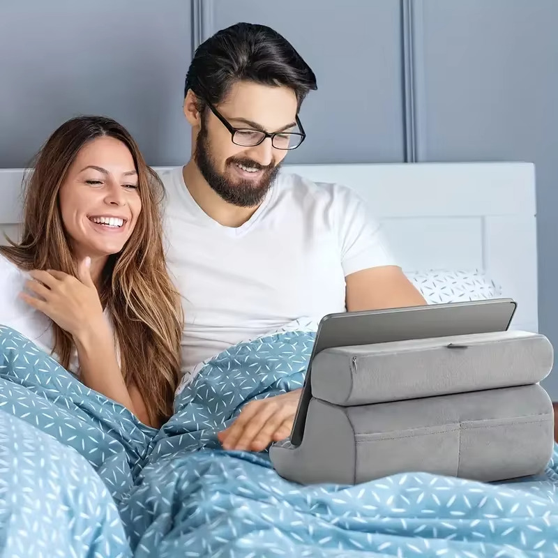 1 iPad stand, tablet stand, phone stand, adjustable tablet reading pad for bed and sofa, home and office accessories