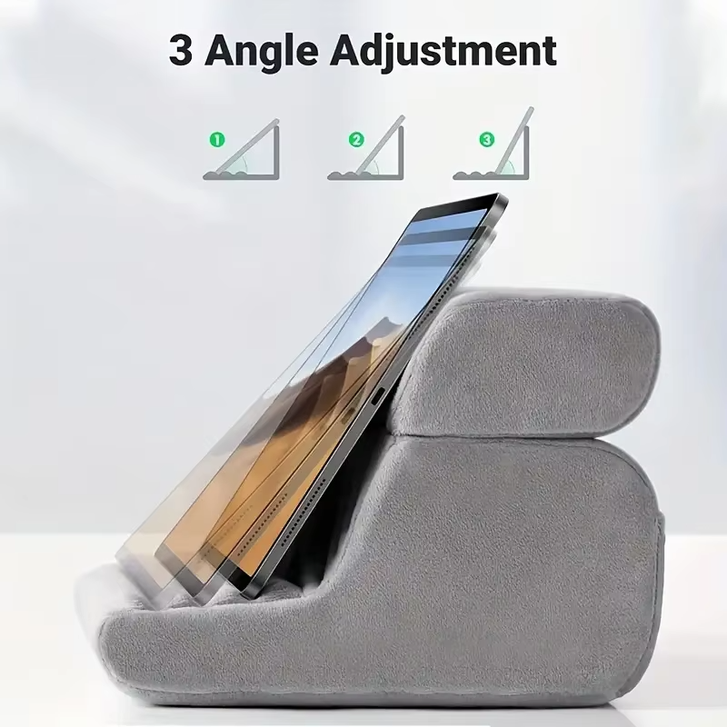 1 iPad stand, tablet stand, phone stand, adjustable tablet reading pad for bed and sofa, home and office accessories
