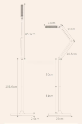 Long Floor Stand for IPad Tablet Phones 360 Rotate Sturdy Aluminum Alloy Mobile Phone Holders for 4~11.9 Inch Tablets and Phones