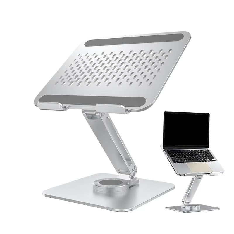 360 Degree Rotatable Aluminum Alloy Laptop Stand Foldable Computer Stand Laptop Riser Holder Cooling Base For 10 -17 In Laptops