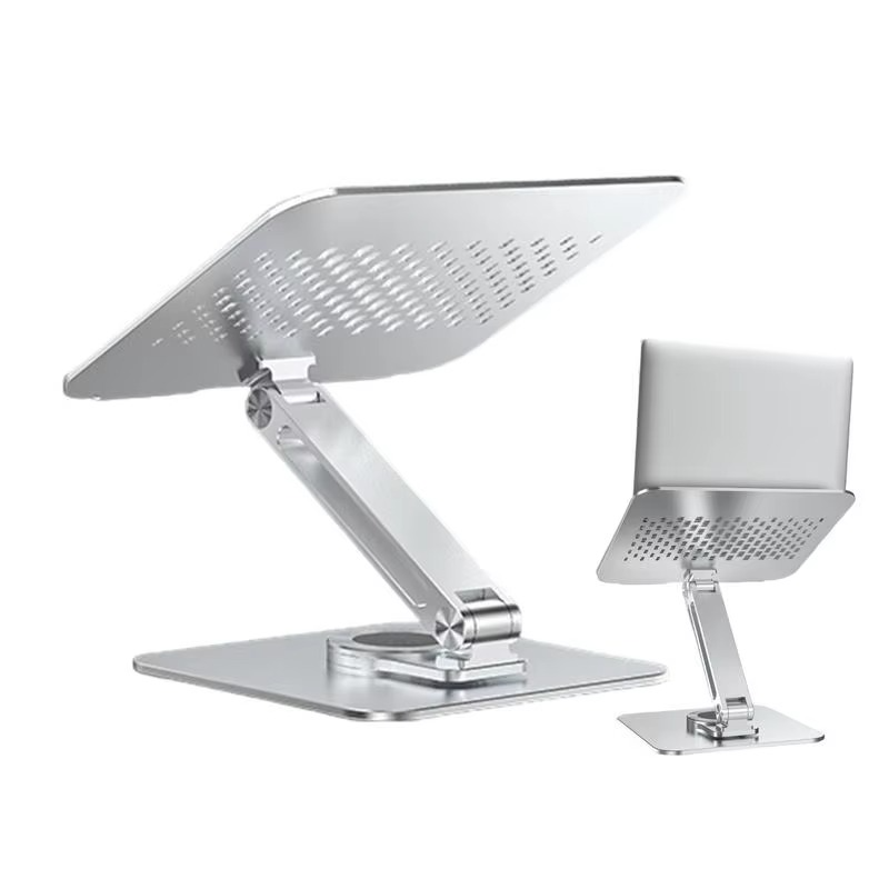 360 Degree Rotatable Aluminum Alloy Laptop Stand Foldable Computer Stand Laptop Riser Holder Cooling Base For 10 -17 In Laptops