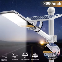 Aluminum 8000mah High Power Solar Light Outdoor Solar Street Light Waterproof Street Light For Garage Garden Terrace wall lamp1