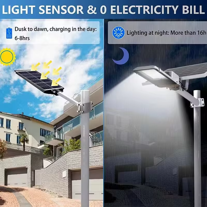 Aluminum 8000mah High Power Solar Light Outdoor Solar Street Light Waterproof Street Light For Garage Garden Terrace wall lamp1