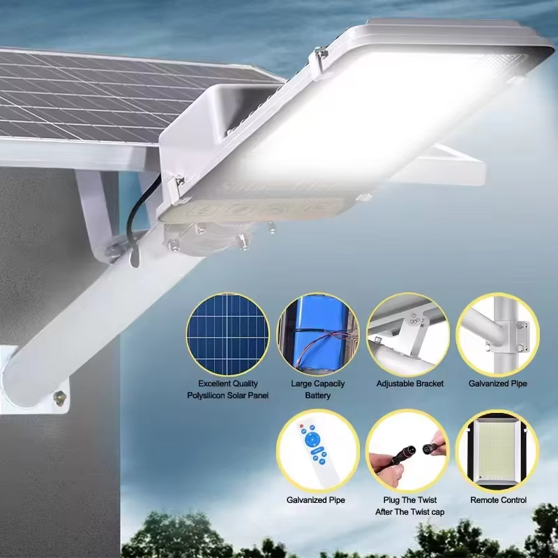 Aluminum 8000mah High Power Solar Light Outdoor Solar Street Light Waterproof Street Light For Garage Garden Terrace wall lamp1