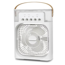 3 In 1 Summer Cooling Fan Portable Desktop Humidifier USB Mini Air Conditioners Night Light Water Mist For Home Or Office