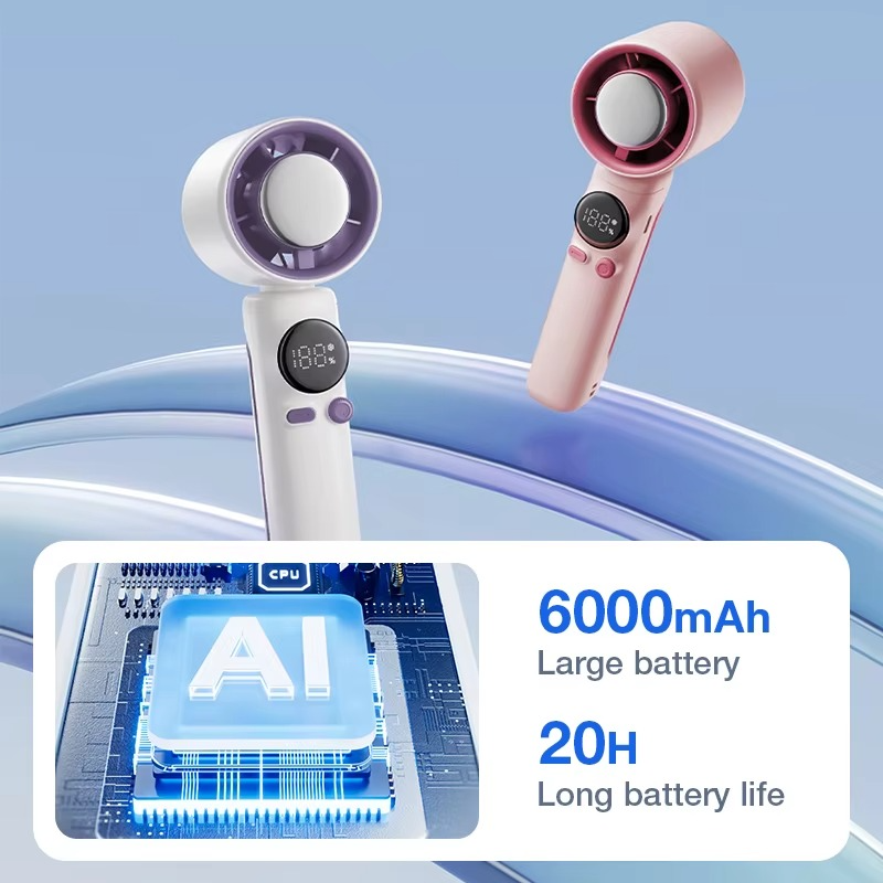 2025 New FS930 Portable Handheld Turbo Fan Powerful Cooling Breeze Up to 23h Runtime household small air cooler office home fan