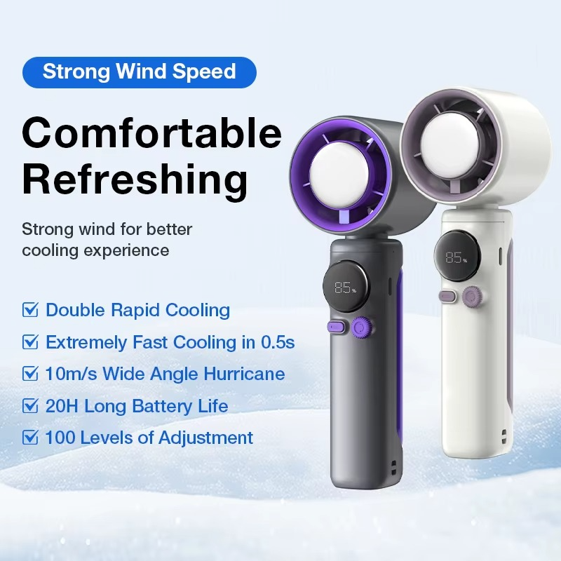2025 New FS930 Portable Handheld Turbo Fan Powerful Cooling Breeze Up to 23h Runtime household small air cooler office home fan