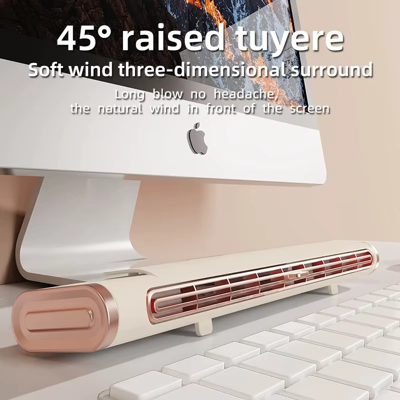 2025 New Bladeless Fan Portable Air Conditioning Fan 1200mah Home Office Charging Fan Vertical Cooling Fan Air Cooler