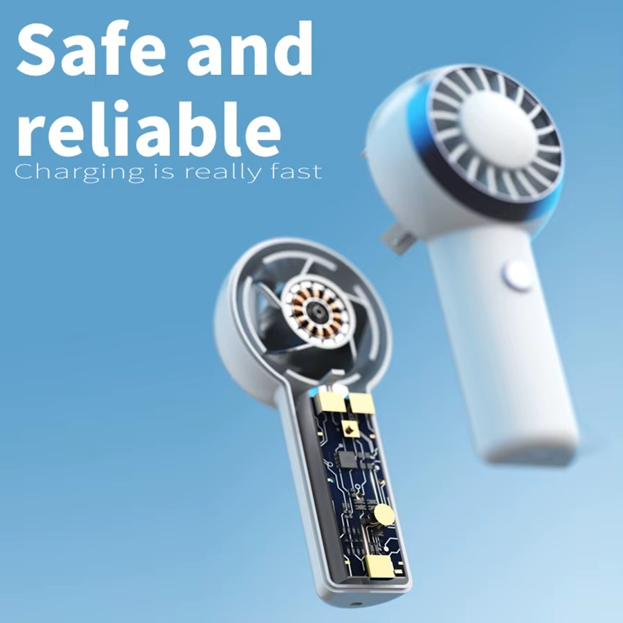2024 New Ultra Lightweight Only 60G Handheld Fan Mini Air Conditioner Portable Fan Air Cooler Pocket Fan for Travelling Shopping