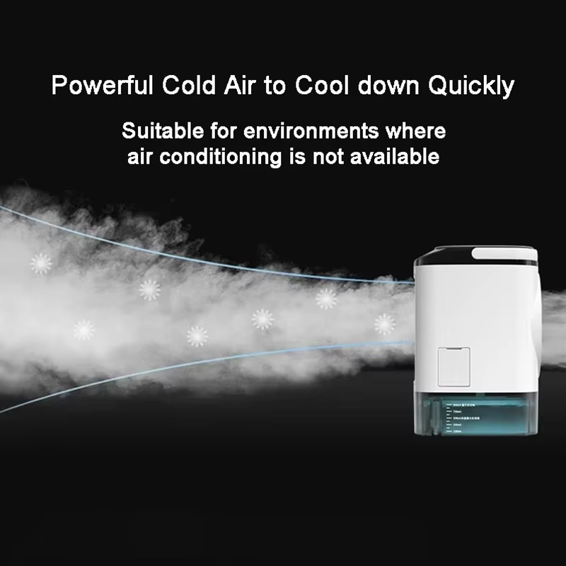 Desktop spray fan mini home office humidification refrigeration air conditioning fan silent portable usb dormitory air cooler