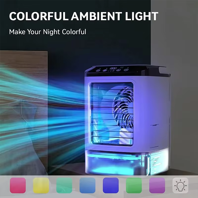 Desktop spray fan mini home office humidification refrigeration air conditioning fan silent portable usb dormitory air cooler