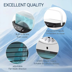 Desktop spray fan mini home office humidification refrigeration air conditioning fan silent portable usb dormitory air cooler