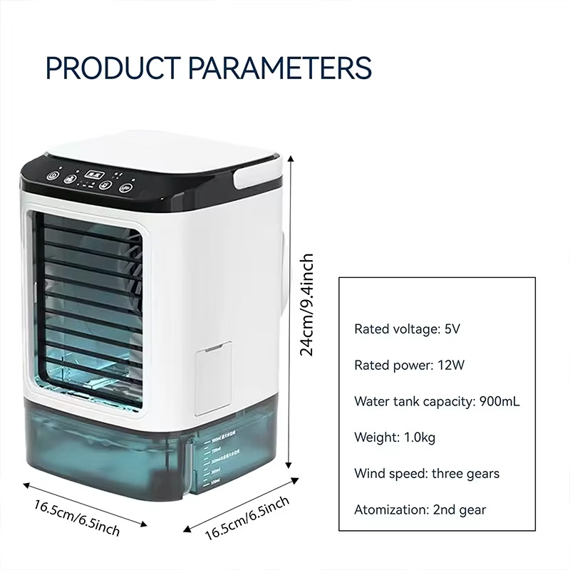 Desktop spray fan mini home office humidification refrigeration air conditioning fan silent portable usb dormitory air cooler