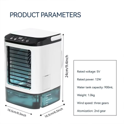 Desktop spray fan mini home office humidification refrigeration air conditioning fan silent portable usb dormitory air cooler