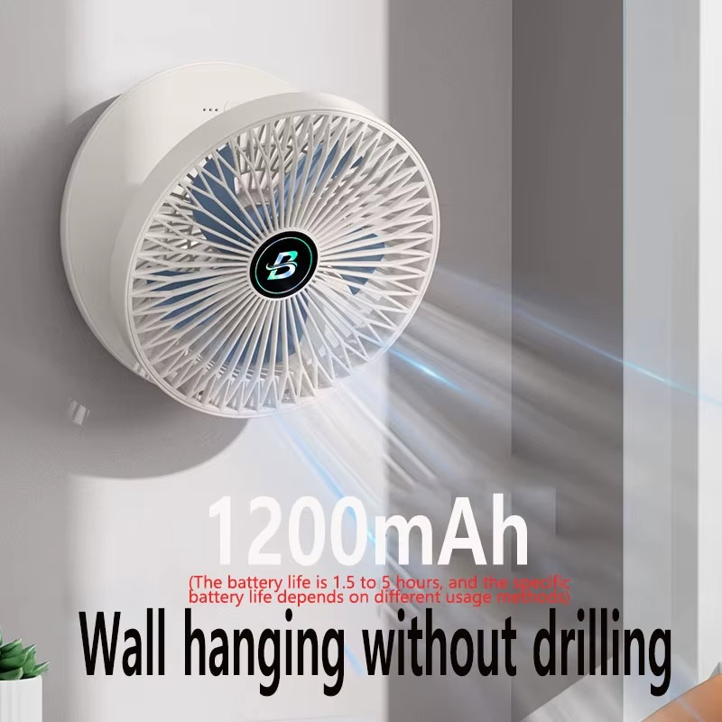 Wall Foldable Fan Kitchen USB Rechargeable Silent Fans Camping Home Table Office Desktop Air Cooling Mini Portable Electric Fan