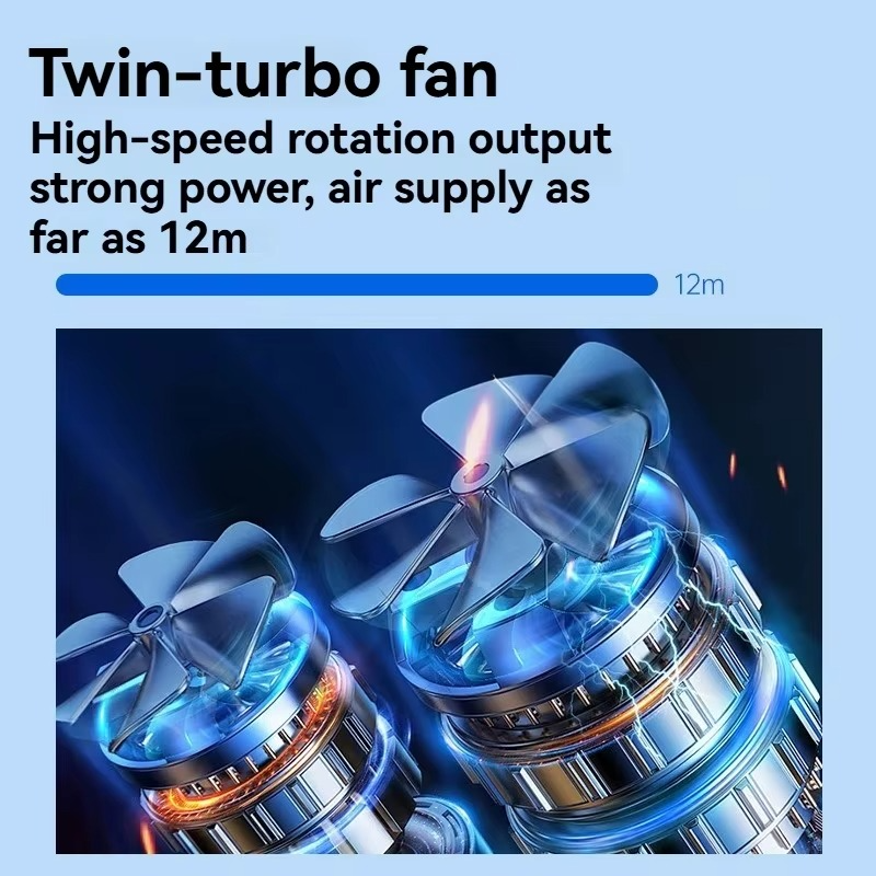 2025 New Double-head Spray Fan Office Home Desktop Humidification Refrigeration Fan Portable Cooler Mobile Air Conditione
