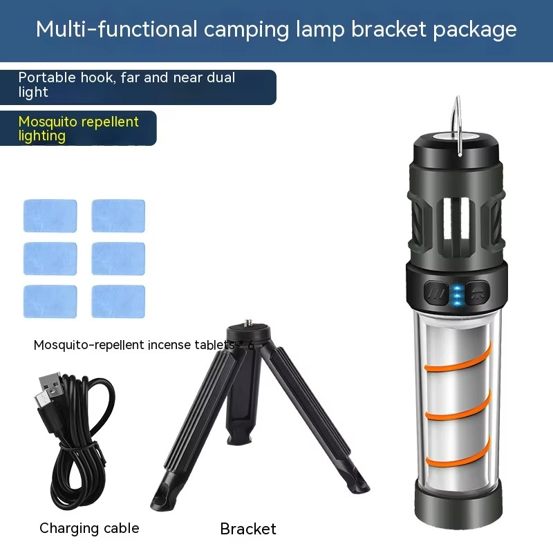 LED Portable Camping Lanterns Mosquito Repellent Torch Outdoor Waterproof Hook Tent Camping Mosquito Killer Lights With Tripod