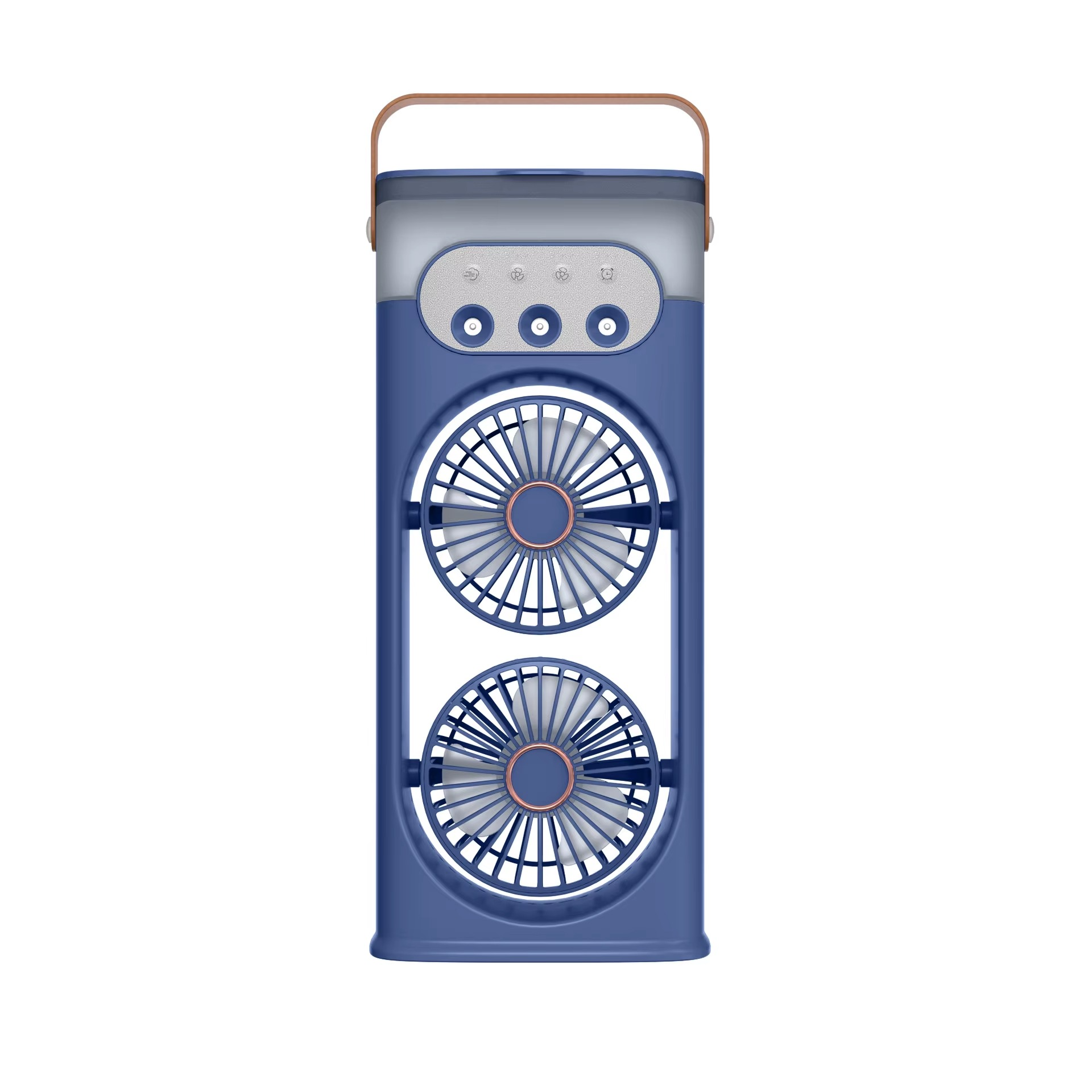 2025 New Double-head Spray Fan Office Home Desktop Humidification Refrigeration Fan Portable Cooler Mobile Air Conditione