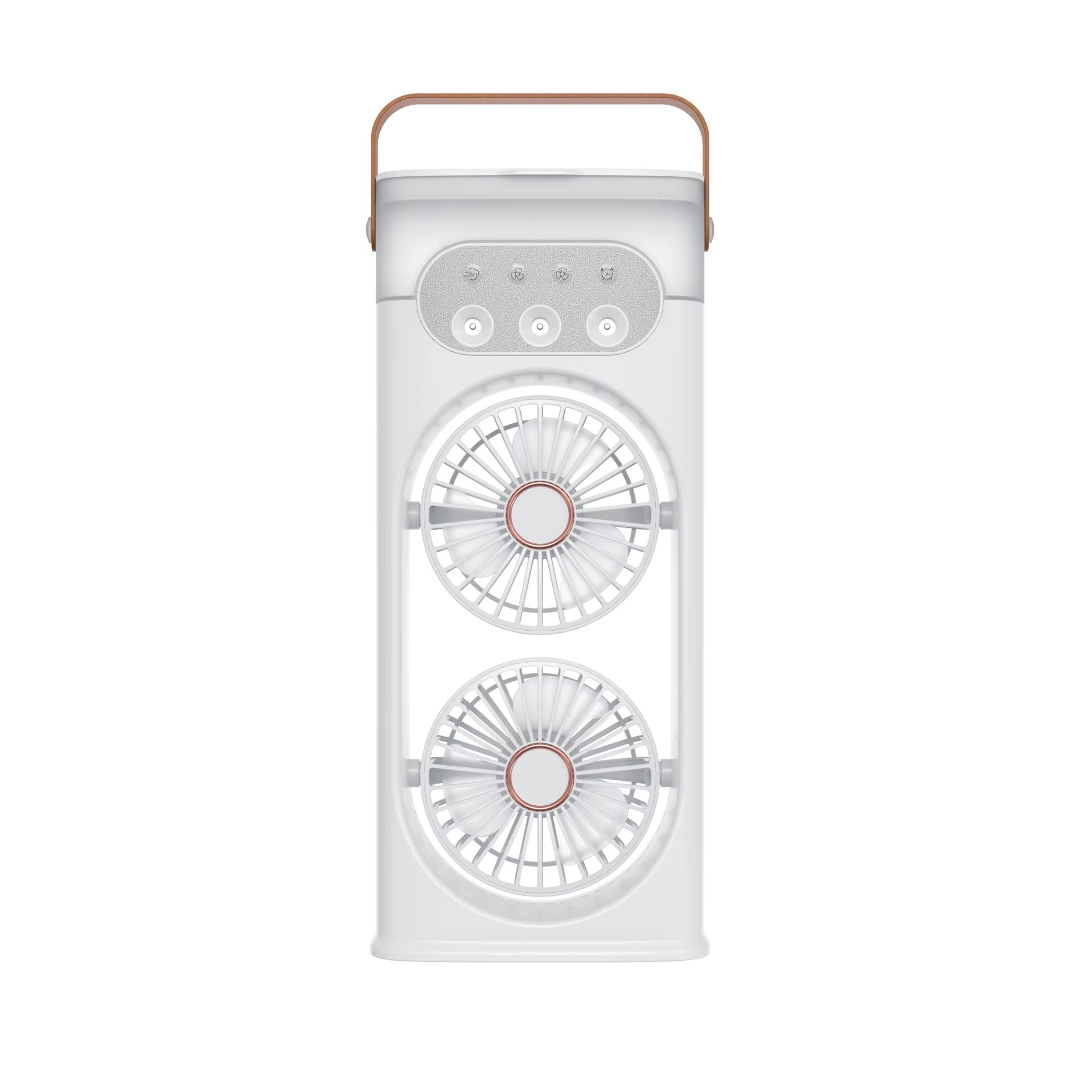 2025 New Double-head Spray Fan Office Home Desktop Humidification Refrigeration Fan Portable Cooler Mobile Air Conditione