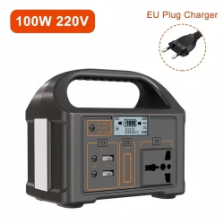 100W Portable Power Station 220V/110V Solar Generator Outdoor Emergency Mobile Power Bank 24000mAh LiFePO4 For Camping Power LED