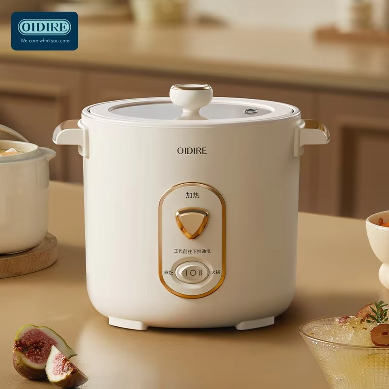 OIDIRE 1.2L Electric Rice Cooker Single Double Layer Multi Cooker Non-Stick Smart Mechanical MultiCooker Steamed Rice Pot