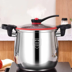 Durable 304 Stainless Steel Micro-Pressure Cooker 8 L Large Capacity Soup Pot Non-Stick Anti-scalding Stockpot Soup