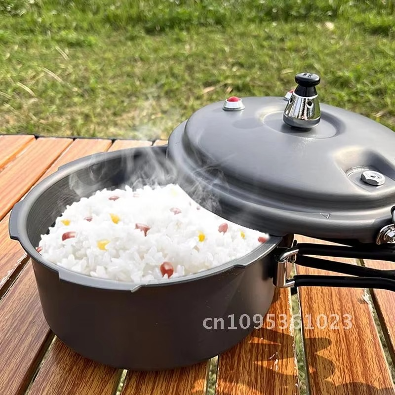 Portable 80kpa Outdoor Pressure Cooker Hiking Mountaineering Plateau Folding Pressure 1.8L Mini Cooker Cookware Camping