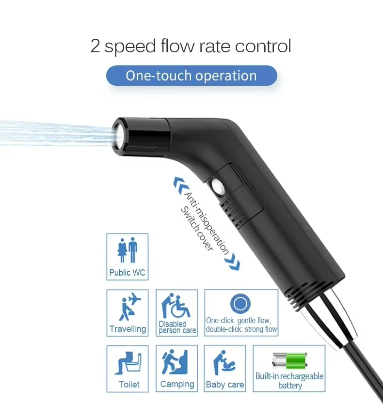 Portable handheld integrated body cleaner, personal hygiene, cleaning, soothing, postpartum care, electric travel, spray sitting
