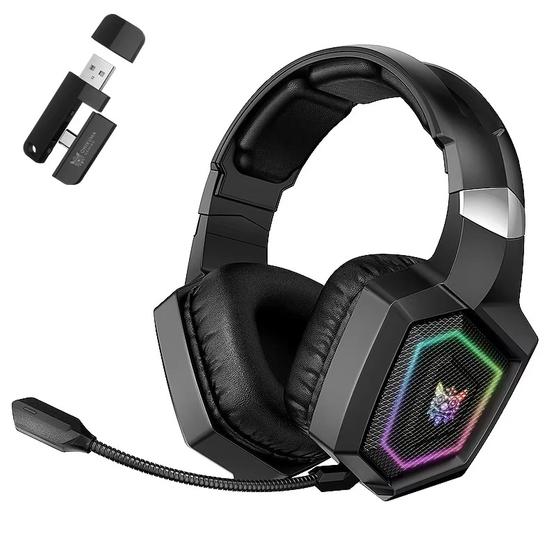 Onikuma GT806 Wireless Three Mode E-Sports Gaming Headset Detachable Microphone Gaming Headphones Bluetooth 5.3 / 2.4G / AUX