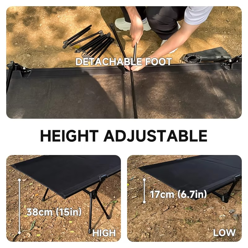 WESTTUNE Mesh Camping Bed Ultralight Durable Travel Tent Cot Folding Backpacking Cot for Camping Hiking Travel Home Sleeping Bed