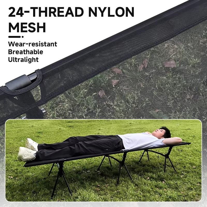 WESTTUNE Mesh Camping Bed Ultralight Durable Travel Tent Cot Folding Backpacking Cot for Camping Hiking Travel Home Sleeping Bed