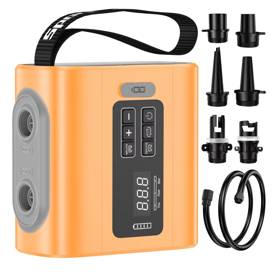 WESTTUNE Outdoor Wireless Air Pump Portable Electric MINI Inflatable Pumps with Inflatable Deflate for Beds Mats Swimming Ring
