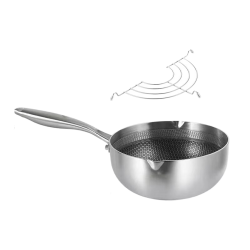 Japanese Tempura Fryer Pan with Oil Draining Rack Milk Pot Saucer Deep Fryer Pot for Stew Sauce Chicken Fries Dried FisH