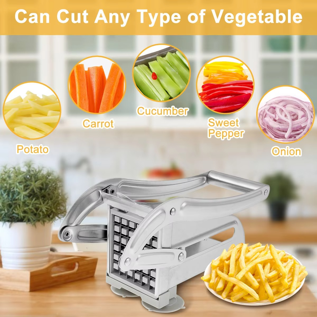 Cutting Potato Machine Multifunction Stainless Steel Cut Manual Vegetable Cutter Tool Potato Cut Cucumber Fruits And Vegetables